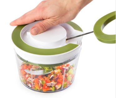 Vinzona 5-in-1 vegetable chopper with manual slicer, dicer, and prep tool for efficient food preparation in the kitchen.
