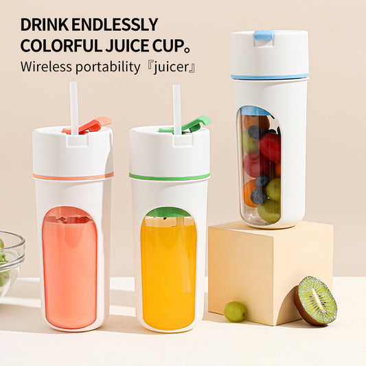 Vinzona portable electric juicer, USB rechargeable citrus and orange juice blender, compact kitchen essential for fresh juice.
