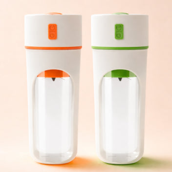 Portable Vinzona electric juicer for citrus and oranges, compact USB rechargeable juice blender for kitchen use.