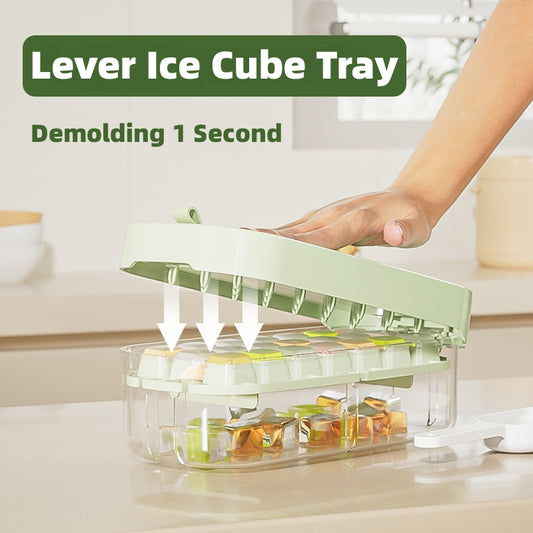 Vinzona large capacity food-grade ice cube tray with grid for freezer, reusable and ideal for making ice cubes efficiently.