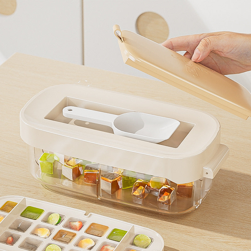 Vinzoa large food-grade ice cube tray with grid, reusable ice maker for freezer, ideal for cooking and kitchen use.