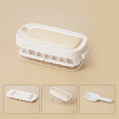 Vinzona large capacity ice cube tray with grid, reusable food-grade ice maker for freezer, ideal for cooking and kitchen use.