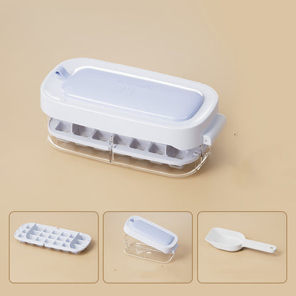 VinZona large capacity ice cube tray with grid, food-grade reusable ice maker for freezer storage and easy ice removal