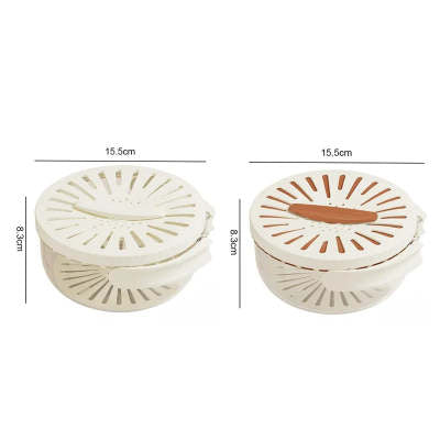 Vinzona fruit and vegetable washing bowl with drain basket, lid, foldable handles, kitchen colander, and food storage container.