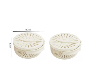 Vinzona fruit and vegetable washing bowl with drain basket, lid, foldable handles, kitchen colander, and food storage container.