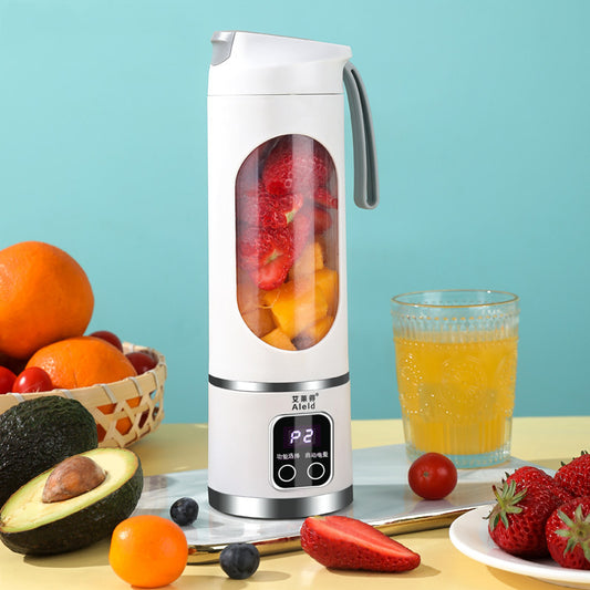 Vinzona portable USB rechargeable blender for smoothies and juices, compact personal kitchen appliance for travel and outdoor use.