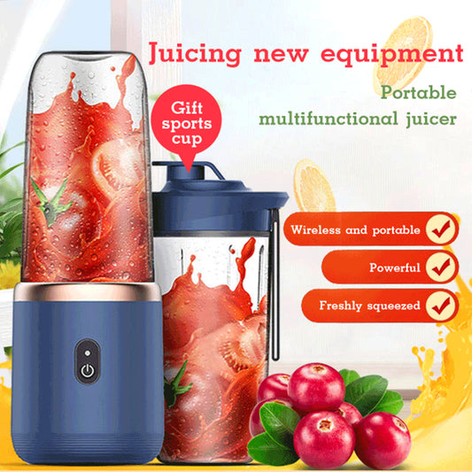 Vinzona 6-blade portable mini blender with USB charging, fruit squeezer, ice crusher, ideal for smoothies and on-the-go food mixing.