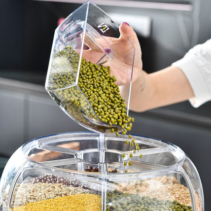 Vinzona food-grade plastic rice storage container with clear lid and secure locking mechanism for kitchen organization.