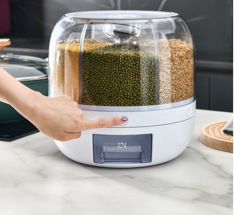Vinzona food-grade plastic rice storage container for kitchen, featuring a clear airtight design for kitchen essentials.