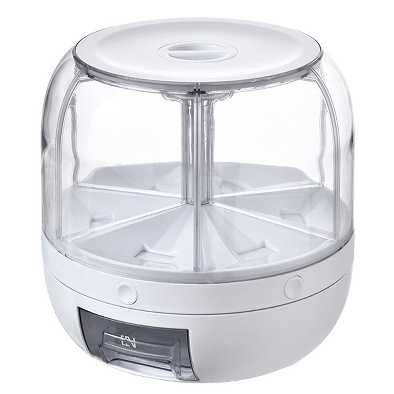 Vinzona food-grade plastic rice storage container for kitchen, with a clear lid and secure seal for fresh rice storage.