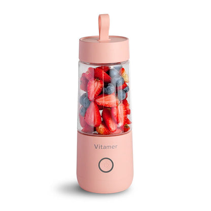 Vinzona 350ml portable USB rechargeable blender with stainless steel blades for making smoothies and juices on the go.