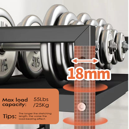 VinZona expandable kitchen storage rack with 6 hooks, ideal for organizing kitchen counters and dining areas.