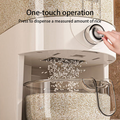 Vinzona 5kg rice and grain dispenser container for kitchen organization with transparent body and secure lid.