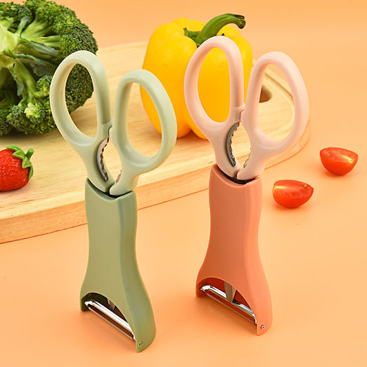 Vinzona multifunctional kitchen scissors with stainless steel blades, designed for cutting food, herbs, and heavy-duty kitchen tasks.